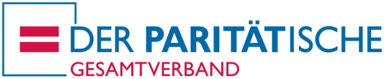 Logo des Paritätischen Gesamtverbands in Blau und Rot mit Schriftzug.