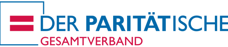 Logo des Paritätischen Gesamtverbands in Blau und Rot mit Schriftzug.